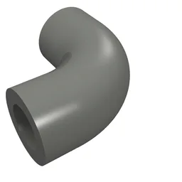 Brick Round 1 x 1 diameter Tube with 90 Degree Elbow (2 x 2 x 1) and Axle Holes (Crossholes) at each end / Dark Bluish Gray