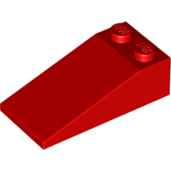 Lego Brick Sloped 18° 4 x 2 / Red