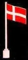 Flag on Flagpole with Denmark Print
