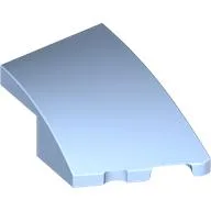 Brick Wedged, Curved 3 x 2 with Stud Notch Right / Bright Light Blue