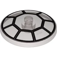 Dish 4 x 4 Inverted with Open Stud [Radar] with Cockpit Print / Trans-Brown