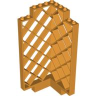Lego Belville, Wall, Lattice 6 x 6 x 12 Corner / Medium Orange