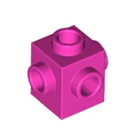 Brick Special 1 x 1 Studs on 4 Sides / Dark Pink