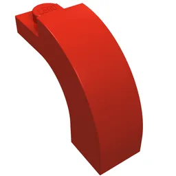 Brick Arch 1 x 3 x 2 Curved Top / Red