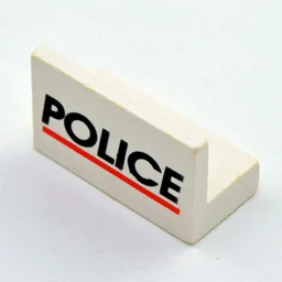Panel 1 x 2 x 1 with 'POLICE' Red Line Print / White