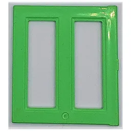 Duplo Door / Window Pane 1 x 3 x 4 / Medium Green
