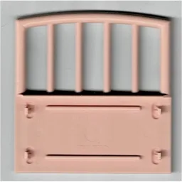 Scala, Baby Crib Footboard 1 x 7 x 6 / Light Salmon