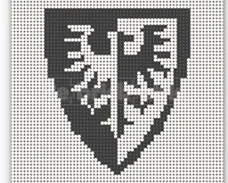 Black Falcons shield mosaic