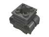 Technic Engine Cylinder with Side Slots / Dark Bluish Gray