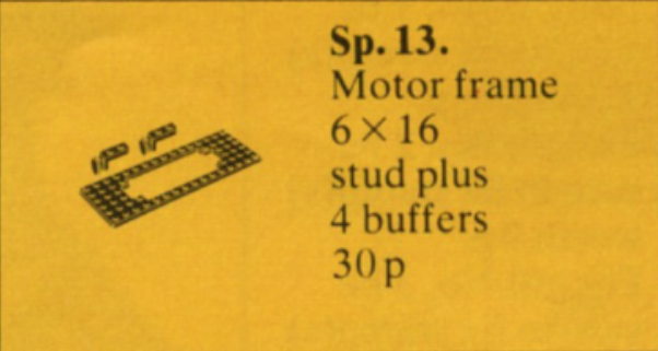 Lego Train Motor Plate with Buffers