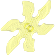 Lego Large Figure Weapon 6 Blade Ninja Star / Shuriken / Trans-Neon Green