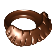 Lego Minifig Neckwear Beard, Short / Reddish Brown