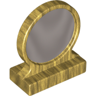 Lego Duplo Mirror with Silver Print / Pearl Gold