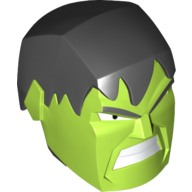 Lego Large Figure Head Hulk / Lime