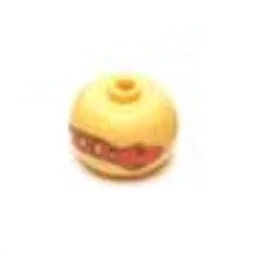 Pen Bead, Round Orb with Snake Print / Light Yellow