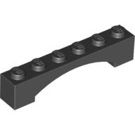 Lego Brick Arch 1 x 6 Raised Arch / Black