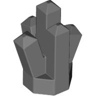 Lego Rock 1 x 1 Crystal 5 Point / Chrome Silver