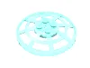 Dish 6 x 6 Inverted, Radar / Webbed [Anti-studs at 90°] / Trans-Light Blue
