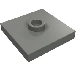 Plate Special 2 x 2 with Groove and Center Stud (Jumper) / Dark Bluish Gray