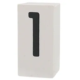 Tile Special 1 x 2 x 5/6 with Stud Hole in End with '1' Print