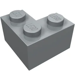 Brick 2 x 2 Corner / Pearl Light Gray