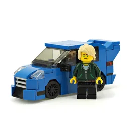 Blue Racing Car