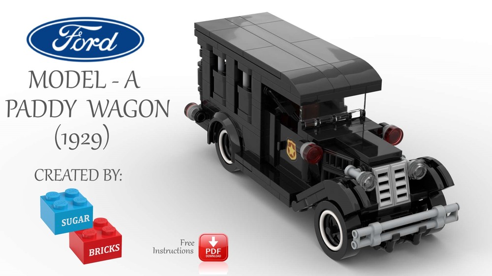 Lego Vintage Car - Police Ford Model-A Paddy Wagon (1929)