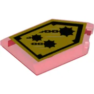 Tile Special 2 x 3 Pentagonal with Nexo Power Shield Print - Mace Rain / Trans-Red