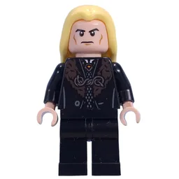 Lucius Malfoy, Black Robes with Dark Red Fur, Plain Legs