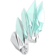 Lego Large Figure Shoulder Cover, Ice Armor, Marbled Trans-Light Blue Pattern (Strakk) / White