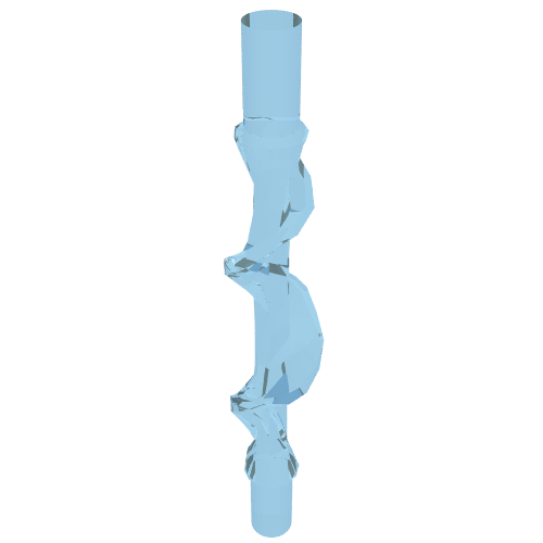 Lego Wave / Power Burst / Flame, Bolt Spiral with Bar Ends / Trans-Light Blue