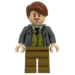 Remus Lupin, Dark Bluish Gray Jacket over Olive Green Vest