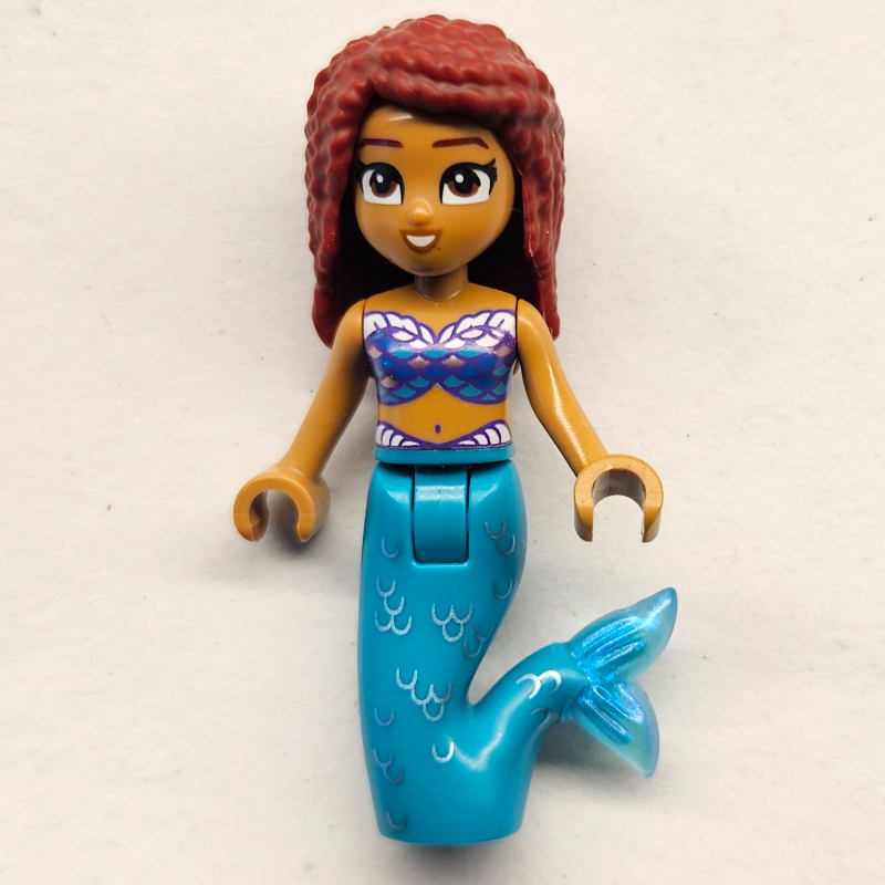 Lego Ariel - Mermaid Form, Live Action Movie Minidoll, Dark Red Hair