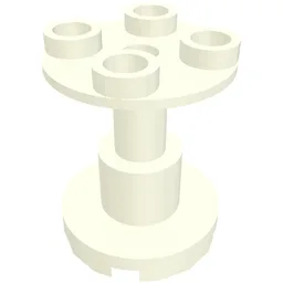 Support Round 2 x 2 x 2 Stand with Blocked Center Hole / White