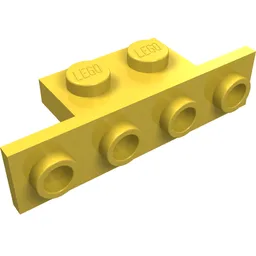 Bracket 1 x 2 - 1 x 4 [Square Corners] / Yellow