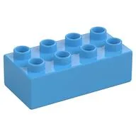 Duplo Brick 2 x 4 / Medium Blue