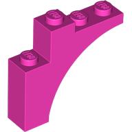 Lego Brick Arch 1 x 4 x 3 / Dark Pink