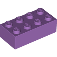 Lego Brick 2 x 4 / Medium Lavender