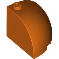 Brick Round Corner 3 x 3 x 2 Dome Top / Reddish Orange
