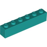 Lego Brick 1 x 6 / Dark Turquoise