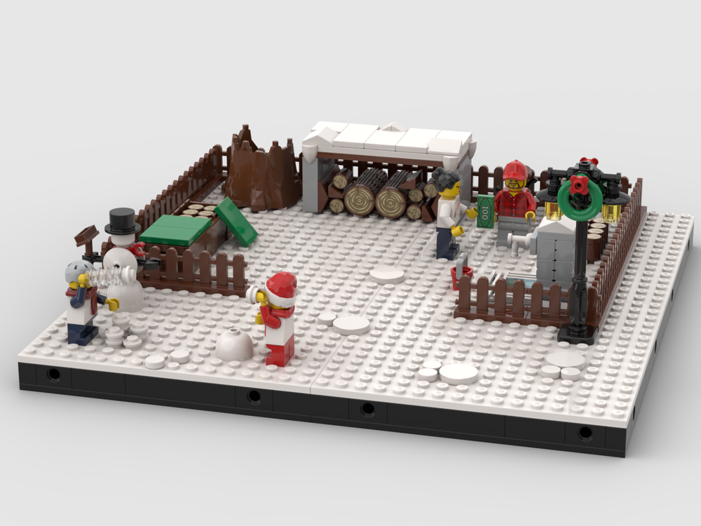Lego Christmas Scenery - Sale of firewood