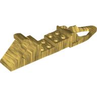 Lego Launcher, Dragon Slider, 2 x 9 with Ring / Lower Jaw, Trigger Hook, Minifig Holder / Pearl Gold