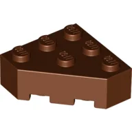 Brick Wedged 3 x 3 Cut Corner / Reddish Brown