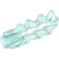 Lego Weapon Sword Double Blade Serrated with Bar Holder (Chi Sword) / Trans-Light Blue