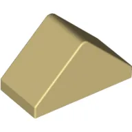 Brick Sloped 45° 2 x 1 Double with Inside Stud Holder / Tan