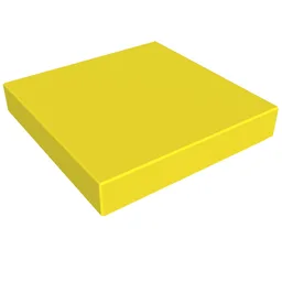 Tile 2 x 2 with Groove / Vibrant Yellow