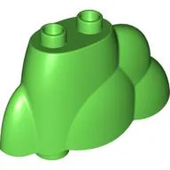 Duplo Plant Bush / Tree Top / Rock Pile with 2 studs / Bright Green