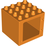 Lego Duplo Building Door Frame 4 x 4 x 3 / Orange