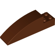 Lego Brick Curved 8 x 2 x 2 / Reddish Brown