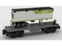 Flatbed with White and Lime Reefer Trailer
